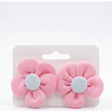 AKS Gidego Accessorıes Çiçek Desenli Saç Lastiği Kumaş, 2'li Set (Stil-5)