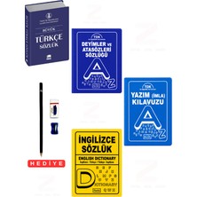 Parıltı Yayınları Büyük Türkçe Sözlük Deyimler ve Atasözleri Sözlüğü Yazım(Imla) Kılavuzu Ingilizce Sözlük 4 Kitap Set (Biala Kapak)Tdk Son Değişiklikler Esas Alınmıştır Kalem Seti Hediyeli