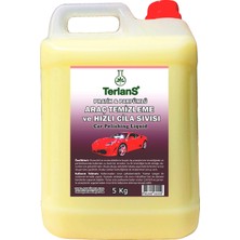 Terlans Araç Temizleyici & Parlatıcı Hızlı Cila 5 kg + Mikrofiber Bez | Boyalı Yüzey, Plastik Aksam Temizleme | Parfümlü Quick Detailer, Iz Bırakmaz Parlaklık
