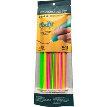 3doodler Pla Neon Glow Mixed Pack Filament - 75 Ad, 3ds-Eco-Mıx4-75, Start+