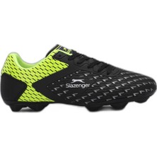 AKS Slazenger Cycle I Krp Unisex Çocuk Halı Saha Siyah/yeşil Futbol Ayakkabısı