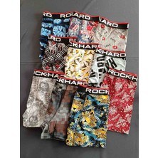 Rockhard Karışık Desenli Pamuk Penye 10'lu Erkek Boxer Set