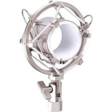 AKS Metal Shock Mount ile Gri Stüdyo Mikrofon - Profesyonel Kullanım Için