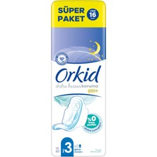 AKS Orkid Extra Hassas Hijyenik Ped Uzun Ekstra (Boy 3) 16 Adet Ped