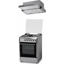 Luxell Inox Solo Set Lpg  (Atlantis Tam Boy Fırın - Opall Aspiratör)