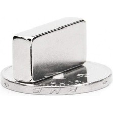 AKS Mns Magneteksan 20X10X5 mm Neodyum Mıknatıs, Çok Güçlü Dikdörtgen Neodymium Magnet - 4 Adet Set