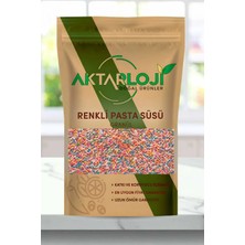 Aktarloji 100 gr Renkli Pasta Süsü / Pasta Süsleme Şekeri Granül - Katkısız & Doğal