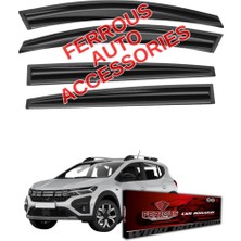 AKS Dacia Sandero Stepway ile Uyumlu Ferrous Cam Rüzgarlığı 4lü 2021 ve Üstü