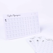 AKS Bimotif 10LU Rakamları Öğreniyorum, 12 x 13 cm Karton Çalışma Kart Seti