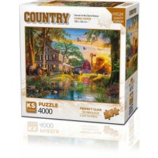 TeknoKapsül 23505 Sunset At The Farm House 4000 Parça Puzzle