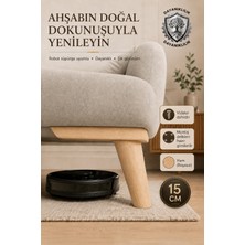 1. Sınıf Gürgen Ağacı 15 cm Mobilya Kanepe Koltuk Tv Ünitesi Yükseltme Ayakları