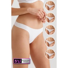 Pierre Cardin 5'li Ekonomik Paket 2951 No Show Iz Belli Etmeyen Pamuklu Basic Tanga