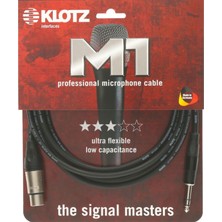AKS Klotz M1 MY206 Trs x Female Xlr Klotz Uçlu Balanced Kablo Siyah 1m
