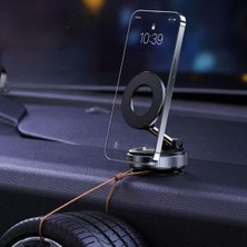 N&M Store 360 Derece Döner Başlıklı Vakumlu Manyetik Telefon Tutucu Güçlü Mıknatıslı Araç Tutucu