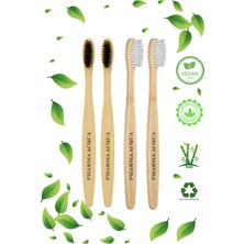 Pharma Acqua 4 Lü Set -2 Adet Beyaz 2 Adet Siyah Bambu Diş Fırçası