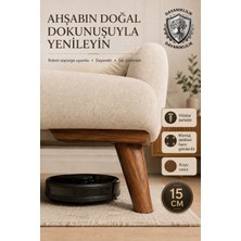 Legora Wood Design 1. Sınıf Gürgen Ağacı 15 cm Koyu Ceviz Mobilya Kanepe Koltuk Tv Ünitesi Yükseltme Ayakları