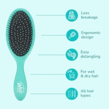 Wet Brush Orijinal Detangler Saç Fırçası, Amazon Aqua- Ultra Yumuşak Intelliflex Kıllar - Dolaşık Açıcı Saç Fırçası Dolaşıklıklar - Tüm Saç Tipleri (Islak ve Kuru Saç) - Kadın ve Erkek (2'li