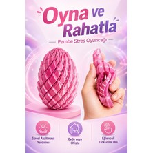 Jasper Pembe Fidget Rahatlatıcı Oyuncak, Ejderha Yumurtası Şeklinde, Açılır ve Çok Eğlenceli