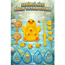 Farbu Oyuncak 12 Parça Poşetli Havuzlu Ördek Yakalama Oyunu 2 Oltalı 7 Sevimli Ördekli 2 Yakalama Sepetli Oyuncak Seti