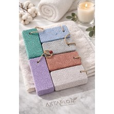Aktarloji 10 Adet Topuk Taşı / Ipli Ponza Taşı / Renkli / Doğal Ayak ve Topuk Bakımı / Nasır Peeling Taşı
