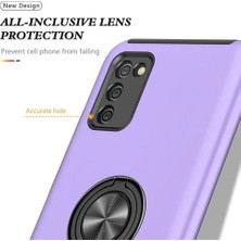 Marsilyan™- Samsung Galaxy A02S Kılıf Elit Yüzüklü Kapak - Mor
