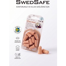 SwedSafe Discreet Kulak Tıkacı, 5 Çift, Yüksek Ses Sönümleme, Yumuşak Köpük, Konforlu, Uyku, Iş ve Günlük Kullanım