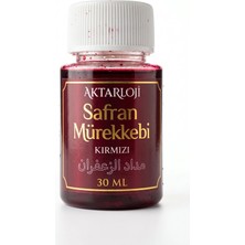 Aktarloji 30 ml Kırmızı Safran Mürekkebi / Orijinal Misk-I Amber ve Gül Suyu ve Hazılanmıştır