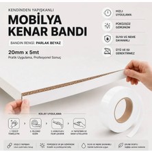Kendinden Yapışkanlı Mobilya Kenar Bandı Parlak Beyaz
