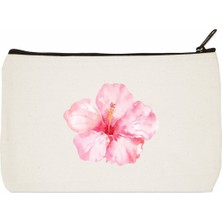 Designedfy Hibiscus Baskılı Makyaj Çantası