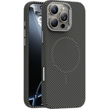Wonew iPhone 16 Pro Max Carbon Pulse Magsafe Kılıf Titanyum Gri
