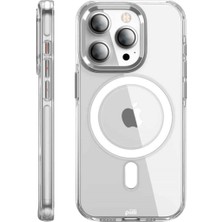 Wonew iPhone 15 Pro Max Magsafe Crystal Şeffaf Kılıf