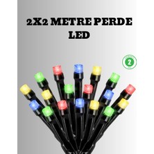 TeknoKapsül 2x2 Metre Pil Ile Çalışan Perde LED Işık – 8 Modlu Dekoratif