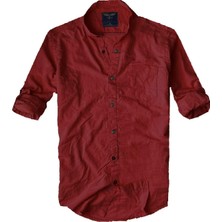 Gulf Bird Alaska The Last Frontier Slim Fit Saf Pamuk Kumaş Hakim Yaka Uzun Kol Gömlek-Çizgili Koyu Mavi- Çok Renkli S