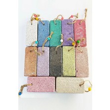 Aktarloji 1 Adet Topuk Taşı / Ipli Ponza Taşı / Renkli / Doğal Ayak ve Topuk Bakımı / Nasır Peeling Taşı