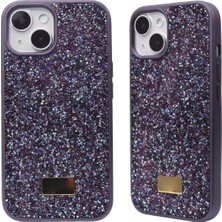 Wonew iPhone 13/14 Diamond Serisi Mor Kılıf