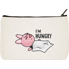 Designedfy Clutch Stray Kids Changbin I'm Hungry Baskılı Bez Makyaj Çantası, Kalemlik, El Çantası