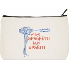 Designedfy More Spaghetti Baskılı Makyaj Çantası