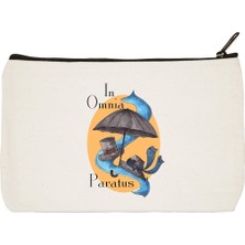 Designedfy Clutch Gilmore Girls In Omnia Paratus Baskılı Bez Makyaj Çantası Kalemlik El Çantası