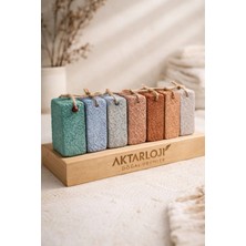 Aktarloji 12 Adet Topuk Taşı / Ipli Ponza Taşı / Renkli / Doğal Ayak ve Topuk Bakımı / Nasır Peeling Taşı