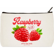 Designedfy Raspberry Baskılı Makyaj Çantası