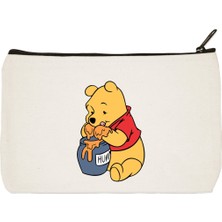 Designedfy Winnie The Pooh Baskılı Kalemlik, Kalem Kutusu, Bez Kalemlik