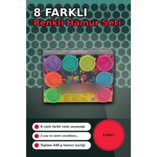 sbodurhome 8 Adet 448 G Oyun Hamuru Seti, Neon Veya Gökkuşağı Renk, 2+ Yaş Çocuk Modelleme BX-313371