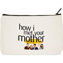 Designedfy Clutch How I Met Your Mother Baskılı Bez Makyaj Çantası, Kalemlik, El Çantası