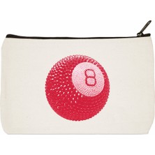 Designedfy 8 Ball Baskılı Makyaj Çantası