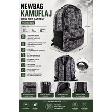 New Bags Newbag Kamuflaj Erkek Okul Sırt Çantası (Yeni Sezon)
