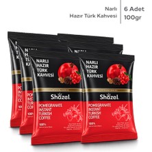 Shazel Hazır Türk Kahvesi | Narlı | 100 gr | 6 Paket