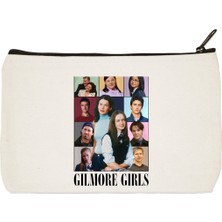 Designedfy Gilmore Girls 2 Baskılı Bez Makyaj Çantası Kalemlik El Çantası Renkli ve Kullanışlı