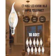 Cata CT-4062 LED Kıvrık Buji Ampul 4W Günışığı - 10’lu Paket