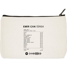 Designedfy Emircan Iğrek Albüm Baskılı Bez Makyaj Çantası Kalemlik El Çantası