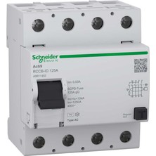 Schneider Electric A9R11492 - Acti9 Rccb-Id 4p 125A 30MA Ac Rccb